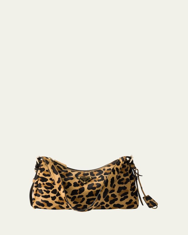 Aimee Leopard Calf Hair Shoulder Bag